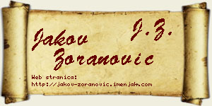 Jakov Zoranović vizit kartica